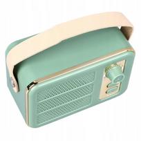 Belaidė nešiojama „Bluetooth“ kolonėlė Retro Mini, su žemų dažnių garsiakalbiu 22