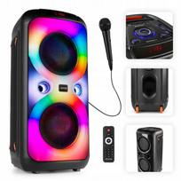 Nešiojama kolonėlė su „Bluetooth“, 240 W, LED apšvietimas, mikrofonas, baterija