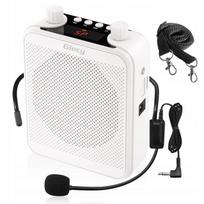 Nešiojamas 30W balso stiprintuvas Giecy su mikrofonu, 2800mAh, baltas