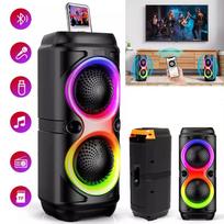 Nešiojama Bluetooth garso kolonėlė su RGB, USB, karaoke, 20W