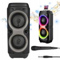 Belaidė nešiojama kolonėlė 200W, Bluetooth, FM radijas, USB, SD, LED