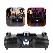 Nešiojama „Bluetooth“ kolonėlė su karaoke, LED apšvietimu, USB, SD ir AUX