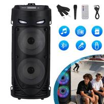 Bluetooth kolonėlė su LED apšvietimu, mikrofonu ir nuotolinio valdymo pultu