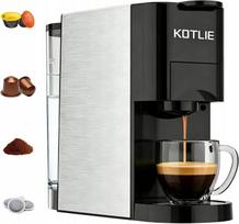 Kavos aparatas KOTLIE Express, 19 bar, 1450W, 4in1, tinka Nespresso, Dolce Gusto, ESE, malta kava