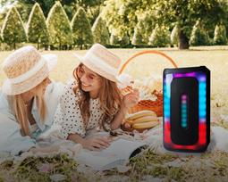 Bluetooth kolonėlė LTC RGB 2x4" USB/SD/AUX, 4000mAh