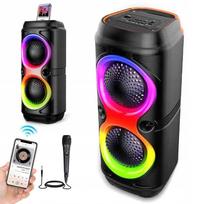 Nešiojama Bluetooth kolonėlė su RGB žemų dažnių garsiakalbiu ir mikrofonu