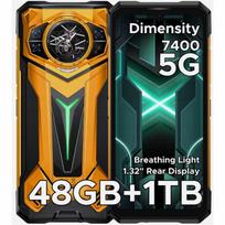 Atsparus išmanusis telefonas DOOGEE S200 Ultra 5G, 12GB RAM, 1 TB atmintis, 11000 mAh baterija, 6,72" ekranas, geltonas