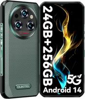 Atsparus išmanusis telefonas OUKITEL WP35, 24GB RAM, 256GB atmintis, žalias