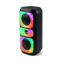 Nešiojama belaidė Bluetooth kolonėlė, 2 vnt., su USB, karaoke ir RGB apšvietimu