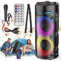 Nešiojama „Bluetooth“ garso kolonėlė su mikrofonu, LED RGB apšvietimu ir USB/TF palaikymu