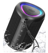 Nešiojama juoda bluetooth 5.3 kolonėlė, atspari vandeniui IPX5, AY-SPKA46, tvirtinama magnetu