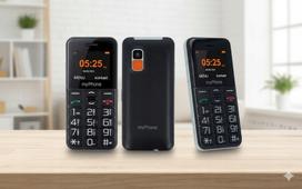 Mygtukinis telefonas myPhone Halo Easy, juodas, SOS funkcija, 1.77" ekranas, 1000 mAh baterija, microSD lizdas