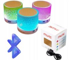 Belaidis mini garsiakalbis su Bluetooth, FM radiju, LED ir atminties kortelių skaitytuvu
