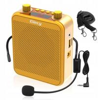 Giecy 30W geltonas balso stiprintuvas su mikrofonu, 2800mAh, mokytojams ir gidams