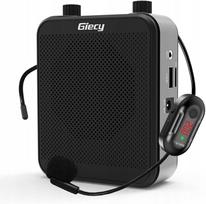Giecy 30W stiprintuvas su UHF belaidžiu mikrofonu, 2800 mAh, juodas