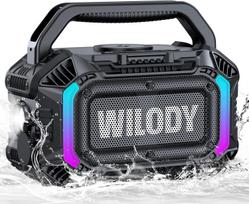Bevielė Bluetooth kolonėlė Wilody Boost10X Ultra 100W, IPX7, TWS, RGB apšvietimas, su žibintuvėliu