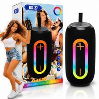 Nešiojama Bluetooth kolonėlė BS-27, 15W, RGB apšvietimas, FM radijas, USB, Micro SD, BT 5.3
