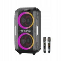 Nešiojama kolonėlė W-King T9 Pro, 2 mikrofonai, 250W, IPX6, RGB, karaoke