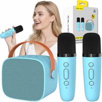Nešiojama belaidė Bluetooth karaokė kolonėlė su 2 mikrofonais