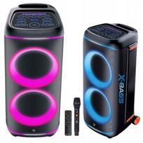 Nešiojama Manta NOVA karaoke kolonėlė su mikrofonu, 400W, X-Bass, powerbank funkcija