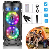 Nešiojama Bluetooth kolonėlė su karaoke funkcija ir RGB apšvietimu
