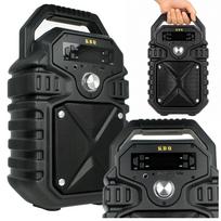 Belaidė Bluetooth kolonėlė su FM radiju, AUX, karaoke, įrašymo funkcija ir LED apšvietimu