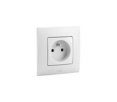 Legrand - Sieninė rozetė 250V/16A su rėmeliu NILOE balta