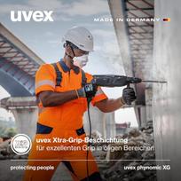 Uvex phynomic Xg, 5 poros - montavimo pirštinės, apsauginės pirštinės, darbo pirštinės - itin tvirtas sukibimas, patvarios ir jautrios - juodos, pilkos - dydis 06/xs