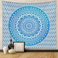 Uixxducc Mandala gobelenas, sienų apdaila, boho gobelenas, indiškas audinys, bohemiška sienų danga, sienų meno miegamojo dekoracija (230 x 180 cm, Gt111202)