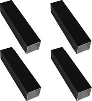 Kwweeoo juodas aliuminio kvadratinis vamzdis 4 vnt 12 mm x 12 mm x 300 mm ilgio sienelės storis 1 mm 4 vnt aliuminio kvadratinio vamzdžio spalva juoda
