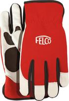 Felco Felco 702l darbo pirštinės su oda 702l (dydis L, delnas + pirštai su oda, spandex nugara, kvėpuojanti medžiaga, raudona/balta)