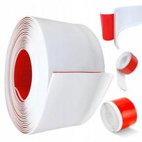 Pvc grindjuostė 10cm x 6m balta lipni lanksti