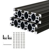 Cncyeah 2080 aliuminio profilio ekstruzijos 400 mm griovelis 6.2 T tipo europinis standartas anoduotas linijinis bėgis aliuminio profilis 20 x 80 aliuminio profilis su priedais Cnc staklėms, 2 vnt.