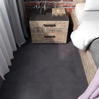 15 vnt. 30x30 cm juodos betono imitacijos Pvc grindų lipnios plytelės