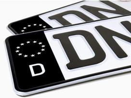 2 x numerio lentelės es lauko lipduko plėvelė, juoda, automobiliui, priekabai, nameliui ant ratų, autobusui