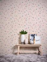 A.s. Création Maison Charme 390711 flizelininiai tapetai kreminės, žalios, mėlynos, rožinės spalvos 10.05 m x 0.53 m, pagaminta Vokietijoje