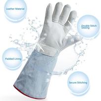 Jiawu Cryo pirštinės, 36 cm ilgio, pastorintos antifrizinės pirštinės, -260 °c žemos temperatūros ln2 apsauginės pirštinės skystam azotui / sausam ledui / šaltai saugyklai