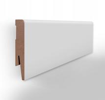 Mdf grindjuostė balta spalva | 80mm / 8cm | 2,4m / 240cm