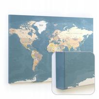 Magnetinė lenta Canvasboards 90x60 World Map for magnets