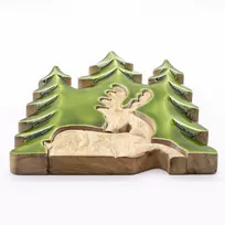 Elnias miške 3D medinė dekoracija 23x20cm