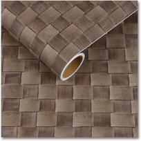Cre8tive ruda lipni plėvelė baldams pynimo imitacijos, savaime lipnūs tapetai retro stiliaus, stora plėvelė baldams, bambuko rašto tapetai miegamajam, spintelių plėvelė, vonios kambario vandeniui atsparūs stalčiai 30