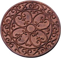 Esschert Design grindinio plokštė, sodo plytelė, terasos plokštė, klasikinis dizainas, apvali, 27,5 cm x 1,2 cm