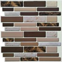Art3d 12x12 colių lipnios virtuvės sienelės plytelės, 3d sienų plytelės, marmuro dizainas, 10 lapų, 12x12 colių, ruda