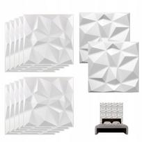 12x 3d lubų paneliai, dekoratyvinės sienų plokštės 30x30cm