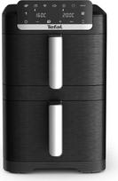 Tefal Double Basket Airfryer | EY7528E0 Easy Fry Crispy Stack | Power 2700 W | Capacity 6 L + 4 L | Black