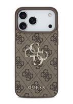 GUESS Hard Cover 4G Big Metal Logo Brown, for Apple iPhone 17 Pro Max, GUHCP17X4GMGBR