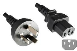 Mercodan Chinese power cord, 1.8m to  C15, black, 3x1,00mm