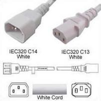 Mercodan Power extension cable White  C14 C13, 2.5 meter H05VV-F