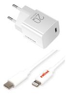 Mercodan Charger set 20W, w. Lightning  USB cable, 1.0m, MFi