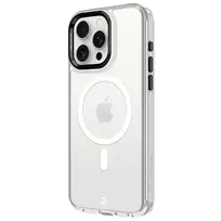 Tactical MagForce 2.0 phone case with MagSafe support for iPhone 15 Pro Max transparent black
